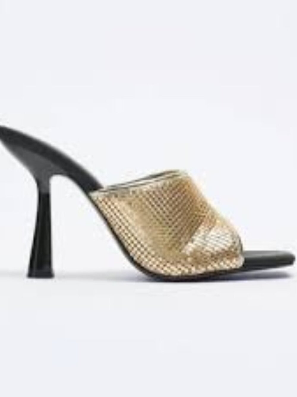 Zara Gold Mesh/Chainmail Sandals - Picture 1 of 5